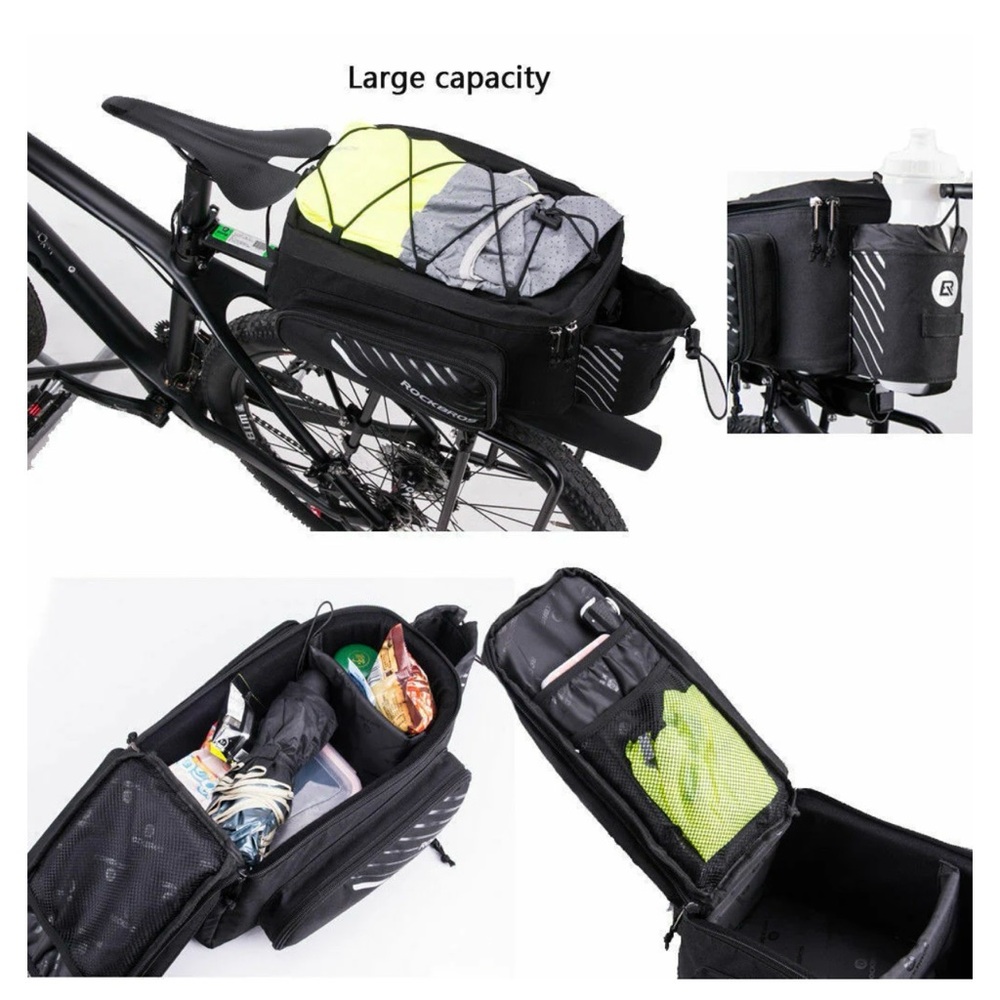 ROCKBROS Pro Bicycle Rear Rack
Bag with Extra Pockets - Picture 7 of 9